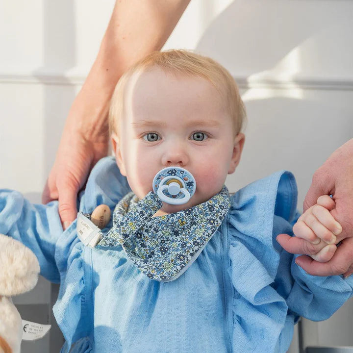 BIBS x Liberty Pacifier Clip - Capel Fossil Grey