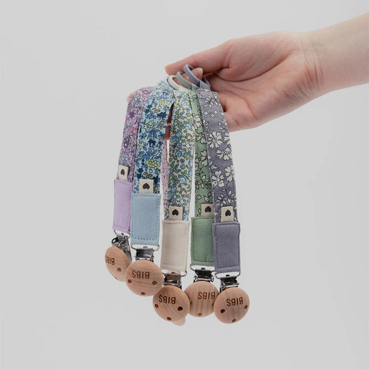 BIBS x Liberty Pacifier Clip - Capel Fossil Grey