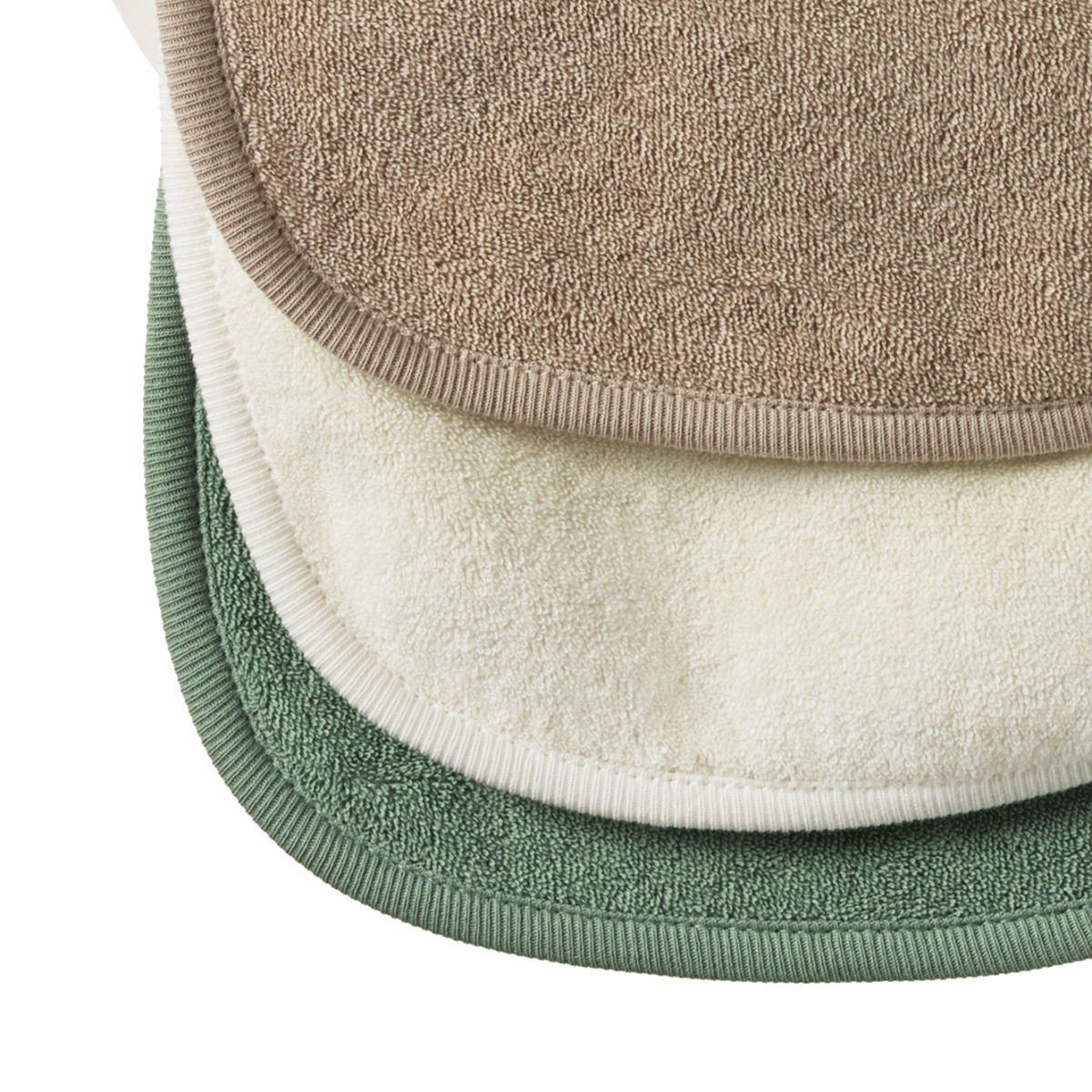 Nature Baby Dribble Bibs 3 Pack NATURAL/NOUGAT/LILY PAD