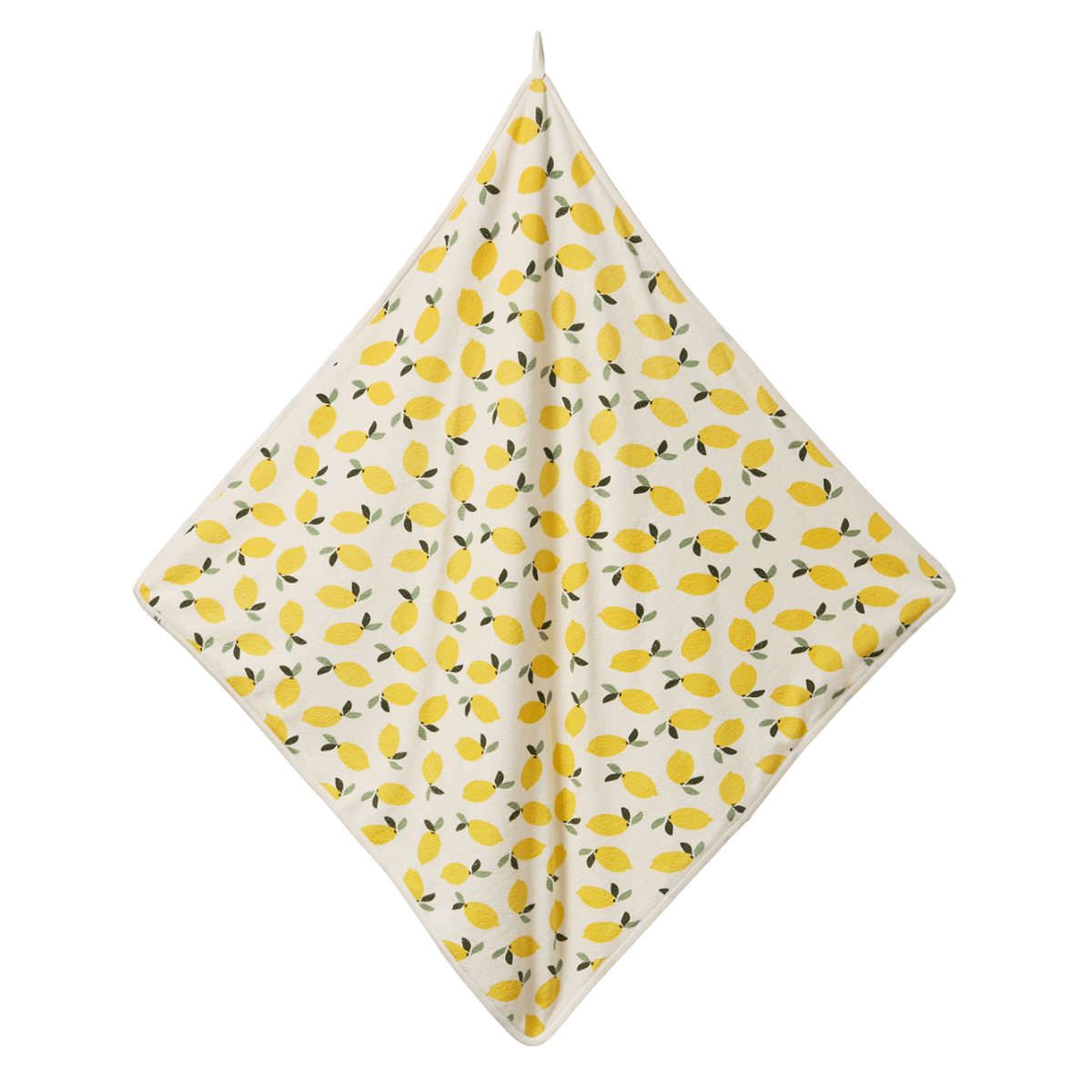 Nature Baby Hooded Towel - Lemon Terry Print