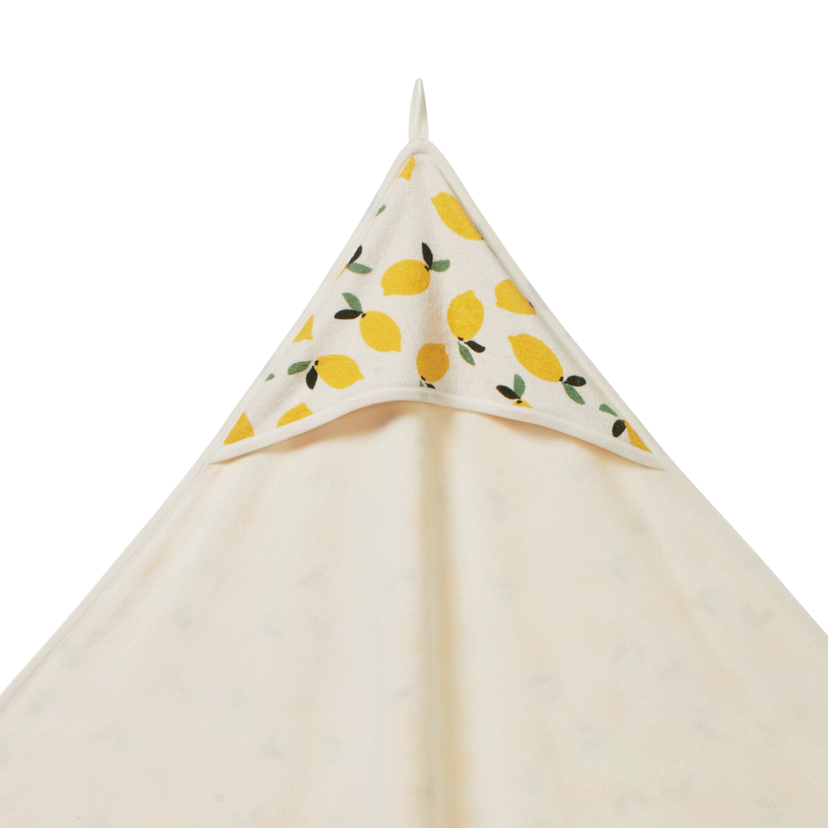 Nature Baby Hooded Towel - Lemon Terry Print