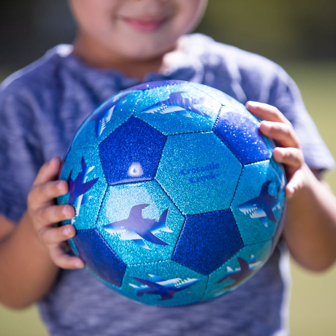 Glitter Soccer Ball - Shark City (Size 3) by Crocodile Creek