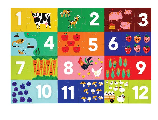 Let's Learn Puzzle 36pc - Barnyard 123 - by Crocodile Creek