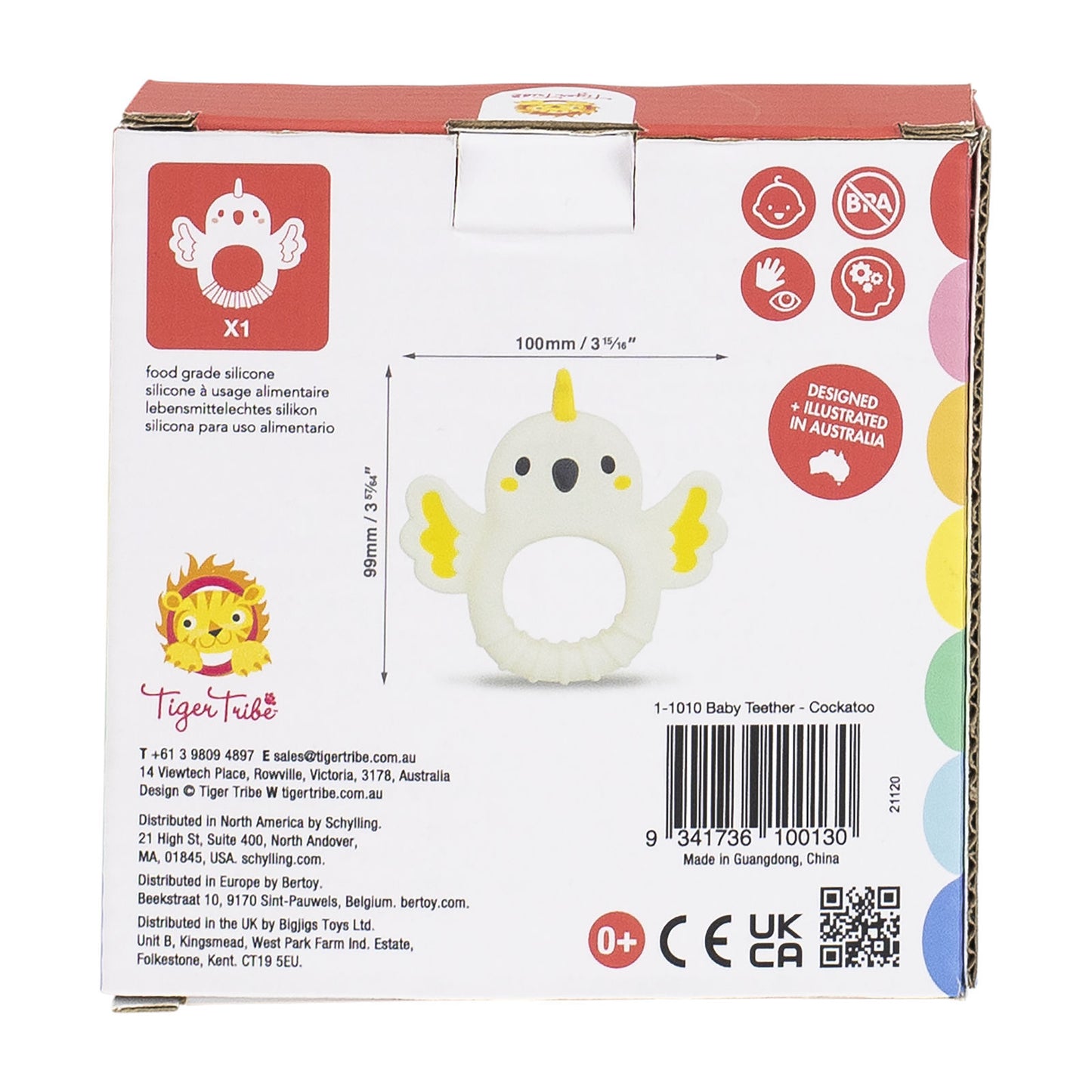 Silicone Teether Cockatoo by Tiger Tribe