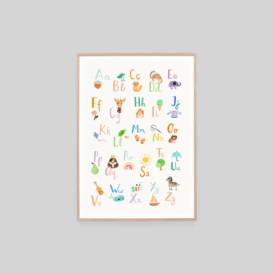 Watercolour Alphabet Bright by Warranbrooke