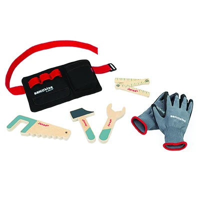 Janod - BricoKids DIY Tool Belt and Gloves Set