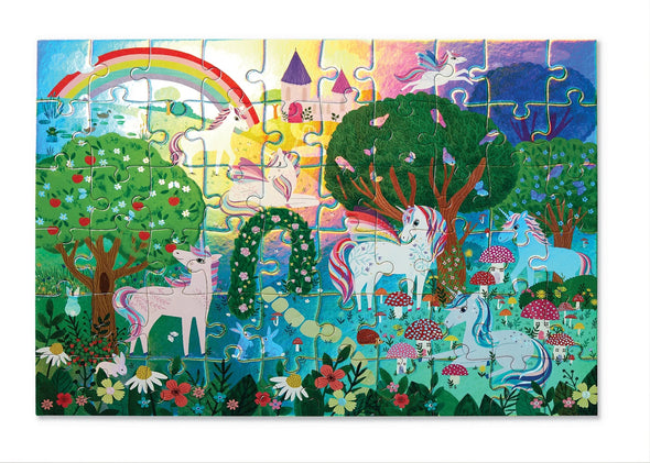 Crocodile Creek Foil Puzzle 60 Piece - Sparkling Unicorn