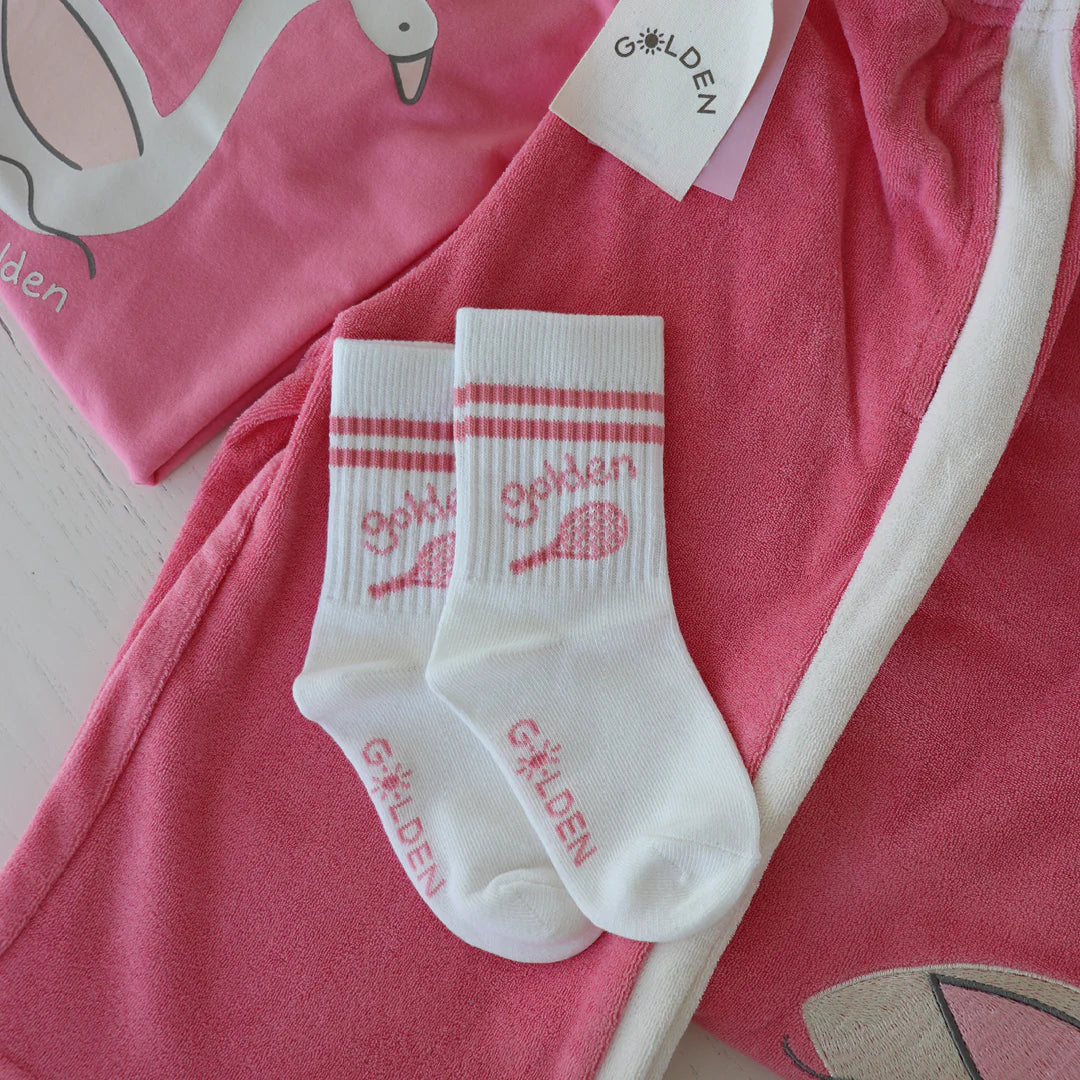 Golden Children Retro Girl Socks Vanilla / Bubblegum