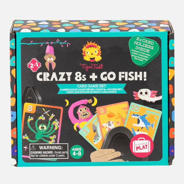 Tiger Tribe Crazy 8s + Go Fish! - Card Game Set