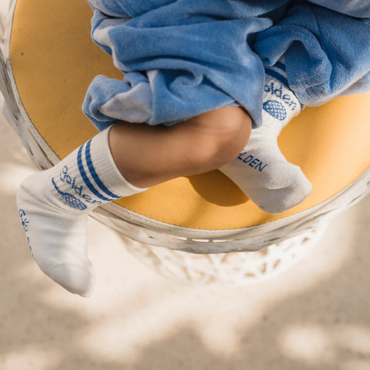 Golden Children Retro Boy Socks Vanilla / Blue