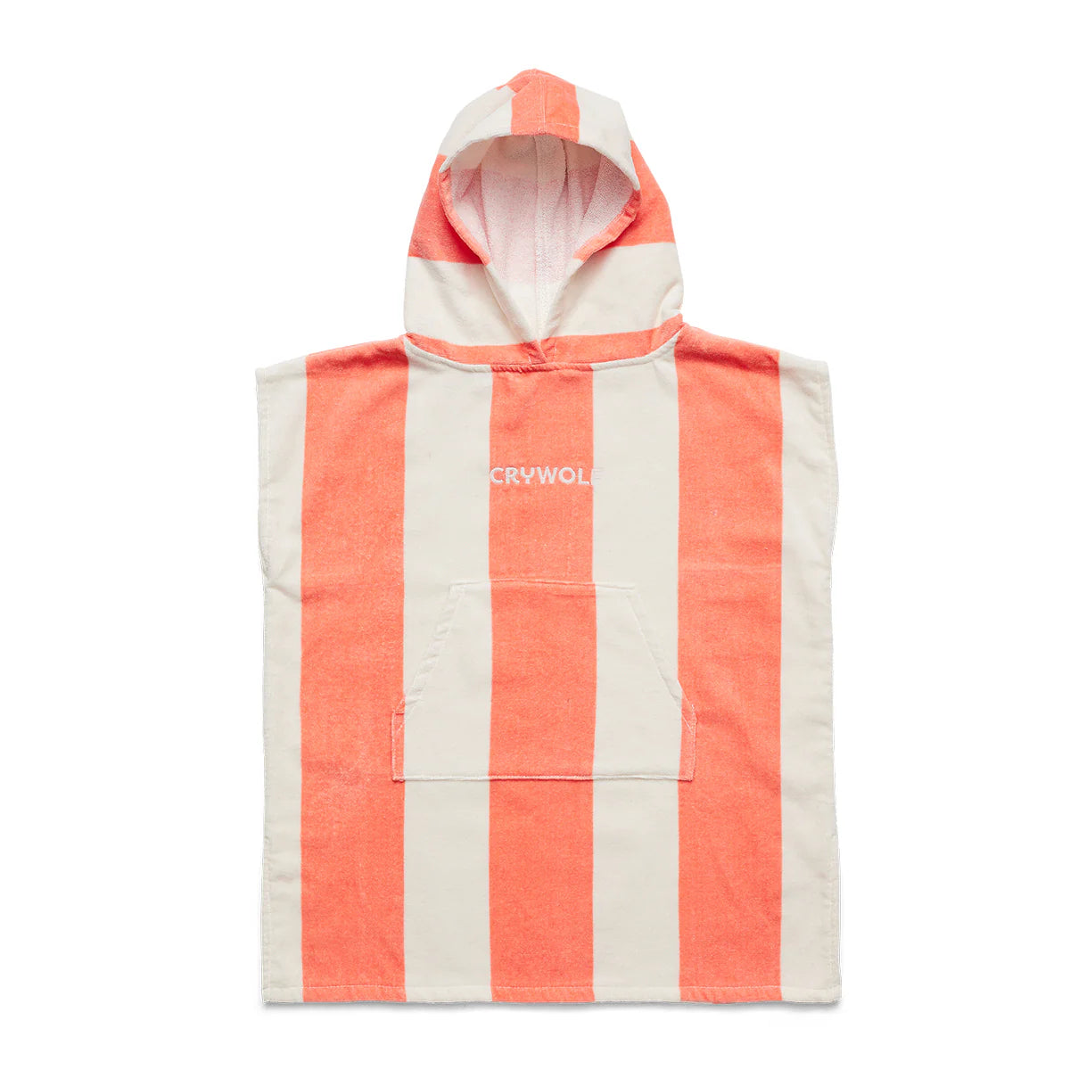 Crywolf - HOODED TOWEL Coral Stripe