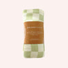 Golden Child Wavy Baby Organic Swaddle - Lime Checked