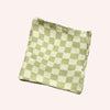 Golden Child Wavy Baby Organic Swaddle - Lime Checked