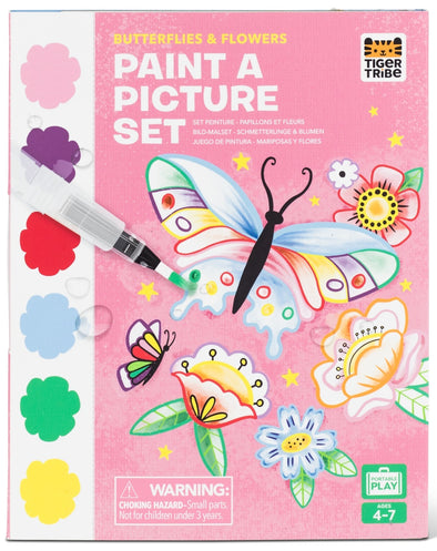 Tiger Tribe - Paint-a-Picture Set - Butterflies & Flowers