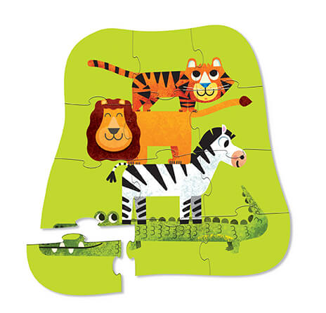 Mini Puzzle 12 pc - Jungle Friends by Crocodile Creek