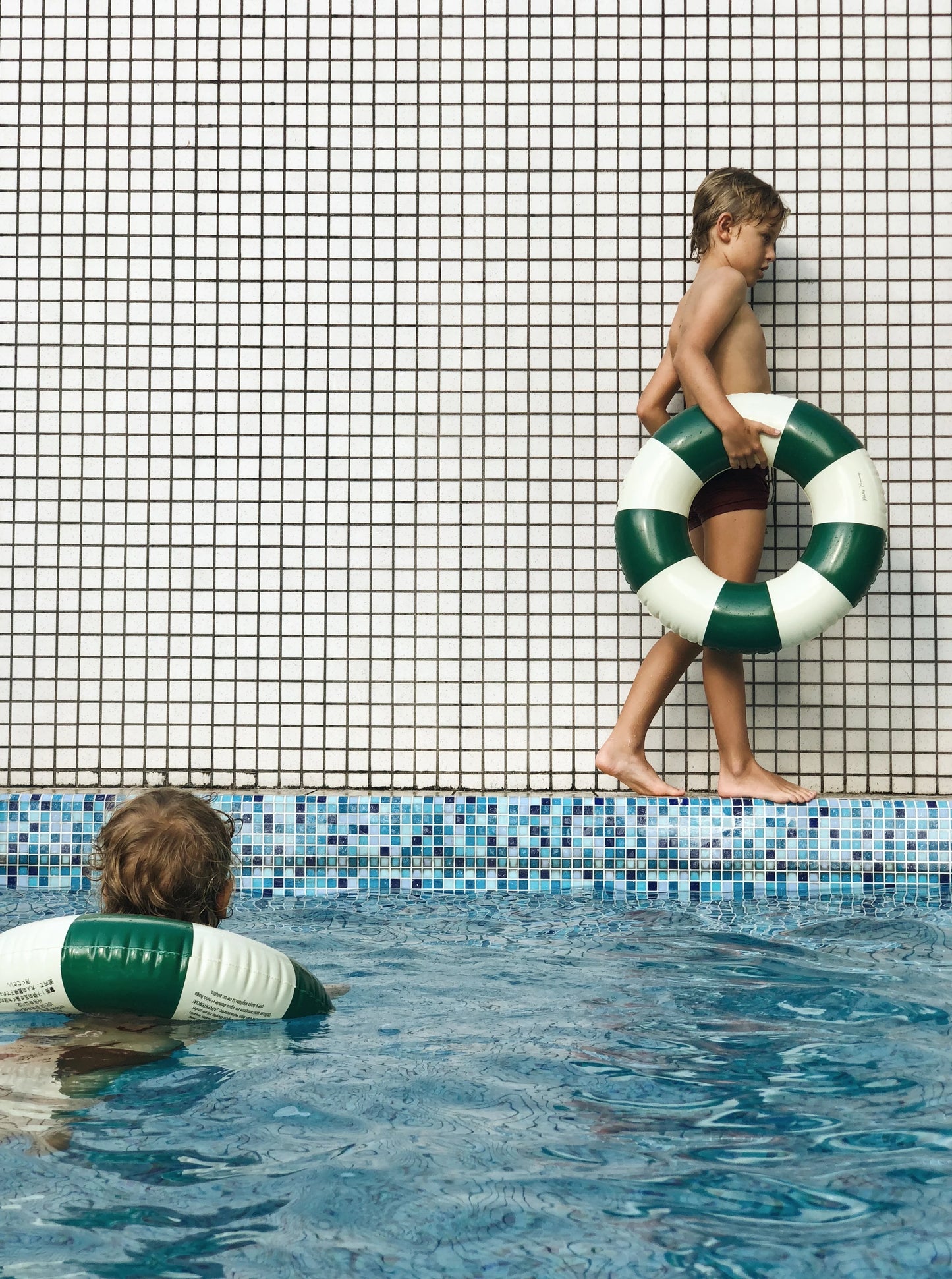 Petites Pommes Swim Ring Oxford Green