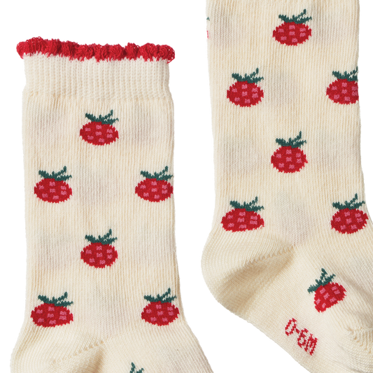 Nature Baby Cotton Socks - Raspberry Print