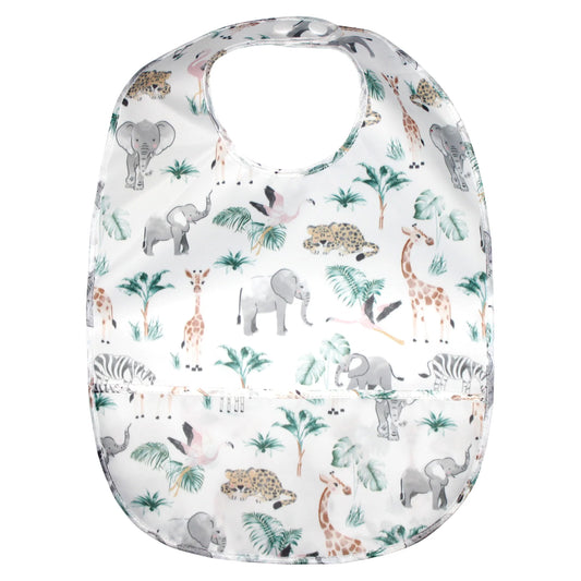 Wipeable Bib - Safari Animals by Mister Fly