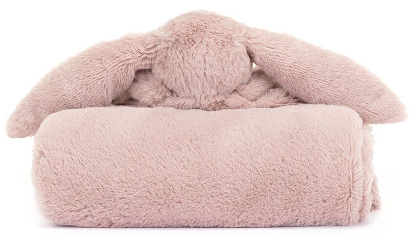 Jellycat Bashful Luxe Bunny Rosa Blankie
