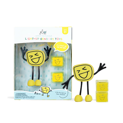 Glow Pal Character Alex (Yellow) + Cubes