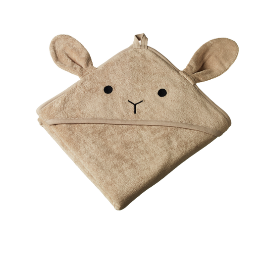 Nature Baby Bunny Hooded Bath Towel Nougat