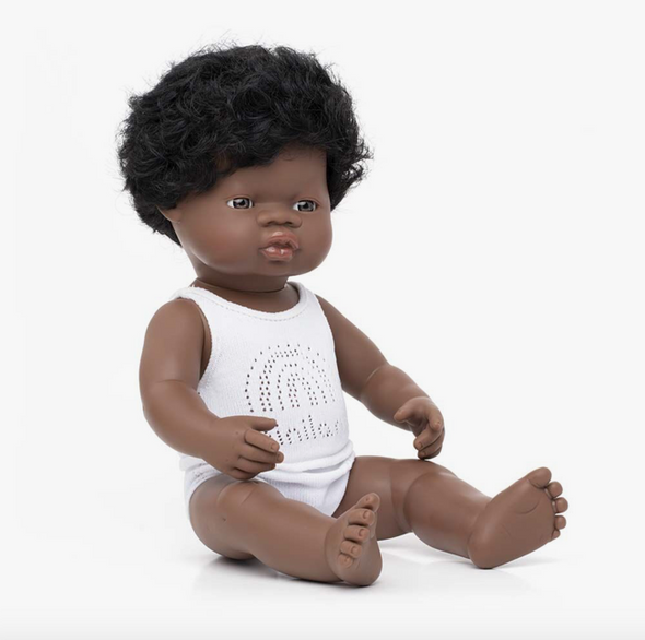 Miniland Baby Doll - African Boy - 38cm
