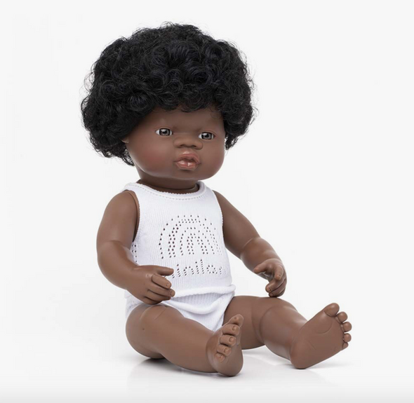 Miniland Baby Doll - African Girl - 38cm