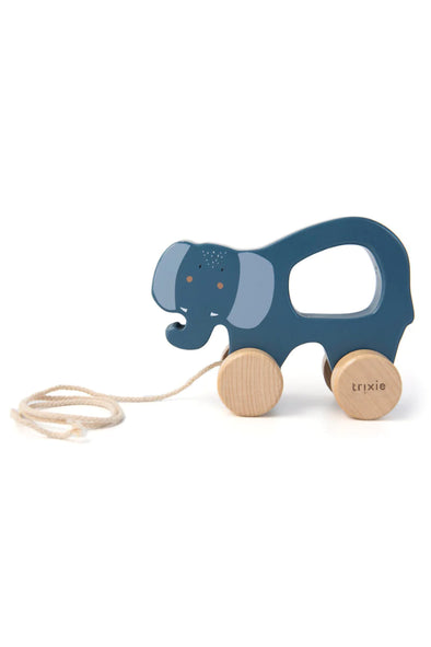 Trixie Wooden Pull Along Toy Mrs.Elephant