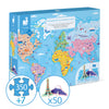 Janod - Educational Puzzle World - 350 pieces