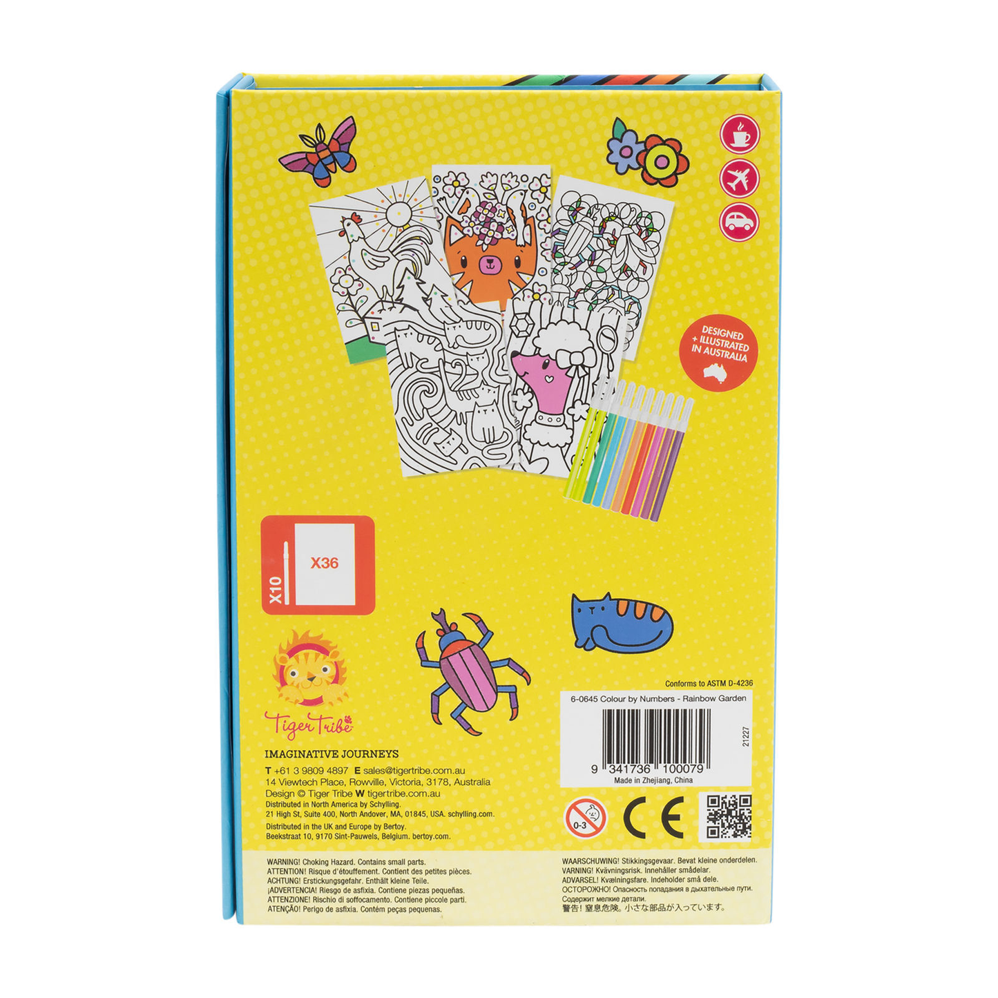 Colour by Numbers - Rainbow Garden by Tiger Tribe