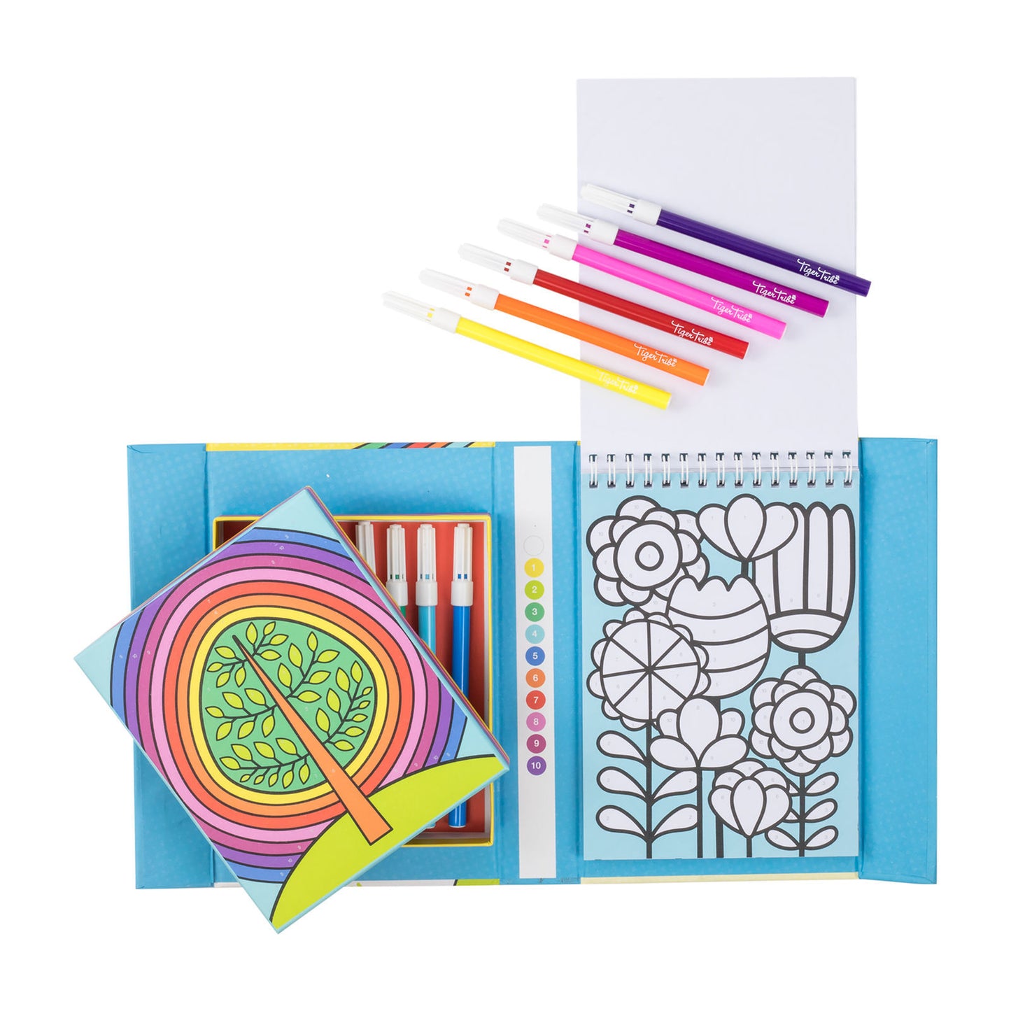 Colour by Numbers - Rainbow Garden by Tiger Tribe