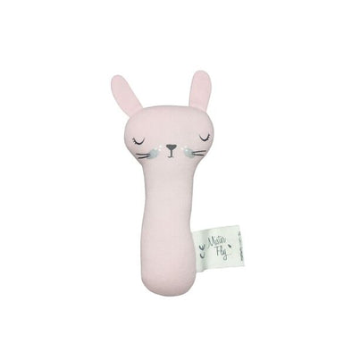 Pink Bunny Hand Rattle by Mister Fly